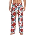 thumbnail image 2 of Goofa Lilies Flowers Printed Soft Pajama Pants for Men, Wide Leg Comfy Casual Lounge Yoga Pants-XX-Large, 2 of 9