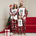 thumbnail image 5 of Drie Family Matching Christmas Pajamas Set Nightclothes, Long Sleeve Round Neck Elk Print Tops Trousers Suit, 5 of 9