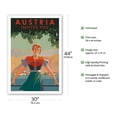 thumbnail image 2 of Austria Invites You - Schloss Orth Castle - Lake Traunsee Gmunden - Vintage Travel Poster by Joseph Binder c.1934 - Fine Art Matte Paper Print (Unframed) 30x44in, 2 of 4