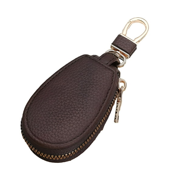 GASTROPOD Faux Leather Car Key Case with Hanging Buckle Keyring Chain Portable Remote Key Fob Holder Zipper Bag Protector Pouch Wallet