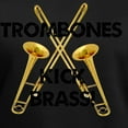 thumbnail image 3 of CafePress - Trombones Kick Brass Women's V Neck Dark T Shirt - Women's V-Neck Dark T-Shirt, 3 of 4