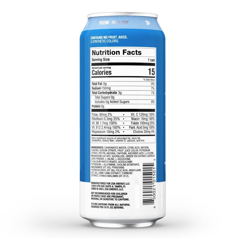ZOA Zero Sugar Energy Drink, Super Berry, 16oz (12-Pack) - Walmart.com