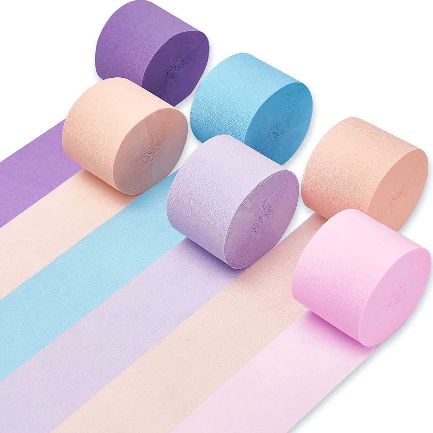6pcs Crepe Paper Streamer Party Decorations pastel party Streamers