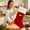 C, variant on Snmubt Personalized Initial Christmas Stocking, Large Red Velvet Hanging Sock with Santa Hat and Reindeer Design