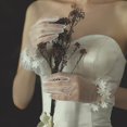 thumbnail image 4 of Guantes de novia blancos para boda, guantes transparentes para fiesta de té para mujer, 4 of 5