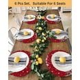 thumbnail image 4 of 15 Inch Round Placemats Set of 6, Red Christmas Snowman Non Slip Heat Insulation PP Table Mats, Xmas Truck Tree Snowflake Washable Place Mats for Kitchen Dining Party Table Decor, 4 of 7