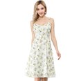thumbnail image 4 of Allegra K Women's Spaghetti Strap Dress Sleeveless Floral Sundress, 4 of 8
