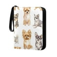 thumbnail image 2 of Game Card Storage Bag Collectible Trading Card Albums The 4-Pocket Card Binder With 50-Page Sleeve Can Hold 400 Game Cards Smiling Watercolor Dogs, 2 of 6
