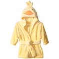 thumbnail image 1 of Uni Baby Plush Animal Face Robe, Duck, One Size, 0-9 Months, 1 of 2