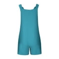 thumbnail image 4 of Girls Summer Short Jumpsuit Sleeveless Loose Overalls Cute Rompers Shorts with Pockets Blue 13Y, 4 of 4