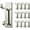 Brushed Nickel, variant on pickpiff 12 Pack Wall Hooks for Coat and Towel: 13LB Adhesive Door Hanger Stick on, Black