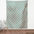 thumbnail image 4 of Ambesonne Floral Fabric by the Yard Upholstery, Pastel Lotus Flowers Motif, 1 Yard, Dark Seafoam and Coral, 4 of 5