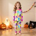 thumbnail image 2 of KPVEVIQ Toddler Boys Girls Halloween Pumpkin Pajamas Cute Ghost Print Pjs for Boy Girl Jammies Little Kids Skeleton Skull Sleepwear Clothes Sets,3-4 Y, 2 of 9