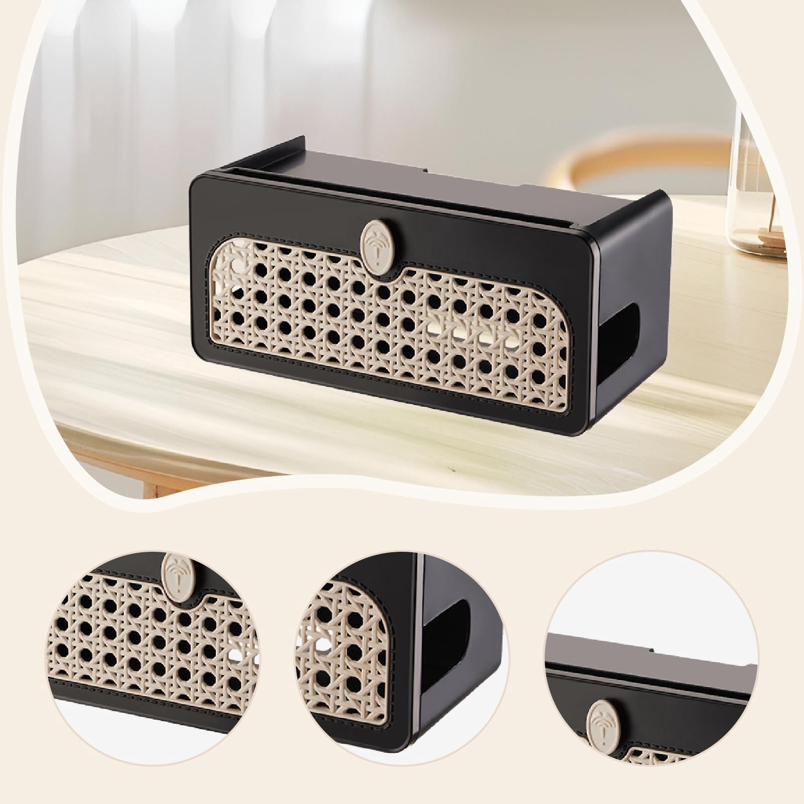 TISHITA Router Storage Box Cable Management Box Multifunction Storage Case Portable Cord Organizer Router Shelf for Desktop Household