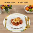 thumbnail image 4 of Sunflower Pig Round 13 Inch Placemats Set of 8, Summer Eucalyptus Yellow Lace HeatResistant Non Slip Place Mats for Dining Table, Wipeable Braided Kitchen Table Mats for Housewarming, 4 of 9