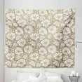 thumbnail image 1 of Floral Tapestry, Vintage Floral Pattern of Tender Flowers Summer Berries Retro Hand Drawn Ornament, Fabric Wall Hanging Decor for Bedroom Living Room Dorm, 5 Sizes, Camel White, by Ambesonne, 1 of 1