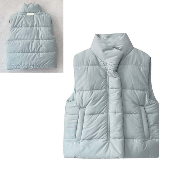 Girls Puffer Vest Toddler Boys Winter Vest Stand Collar Lightweight Water-Resistant Zip Up Cute Jackets Sleeveless Winter Down Vest 12-18 Months
