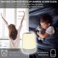 thumbnail image 2 of Touch Wake Up Night Light with Sunrise Simulation Alarm Clock, 3-Way Dimmable Warm White Bedside Lamp RGB Ambient Table Bedside Lamp, Timer Mode, 2 of 5