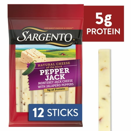 Sargento® Pepper Jack Natural Cheese Snack Sticks, 12-Count