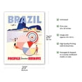 thumbnail image 2 of Rio de Janeiro Brazil - Pacifica International Airways - Vintage Airline Travel Poster c.1950s - Fine Art Matte Paper Print (Unframed) 20x26in, 2 of 4