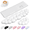 White, variant on Tecknet Basics Ergonomic Cloud Keyboard Wrist Rest Set, Pain Relief, Non-Slip with Coaster for Laptop, Office, Gaming-Rainbow