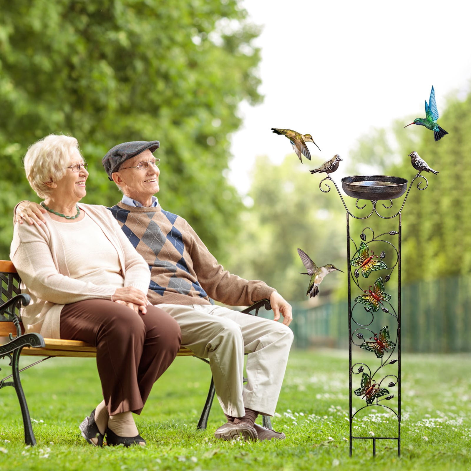 Leak-Proof Hummingbird Feeder for Outdoors, Ant & Bee Resistant with 4 Feeding Ports by PALIFEUR