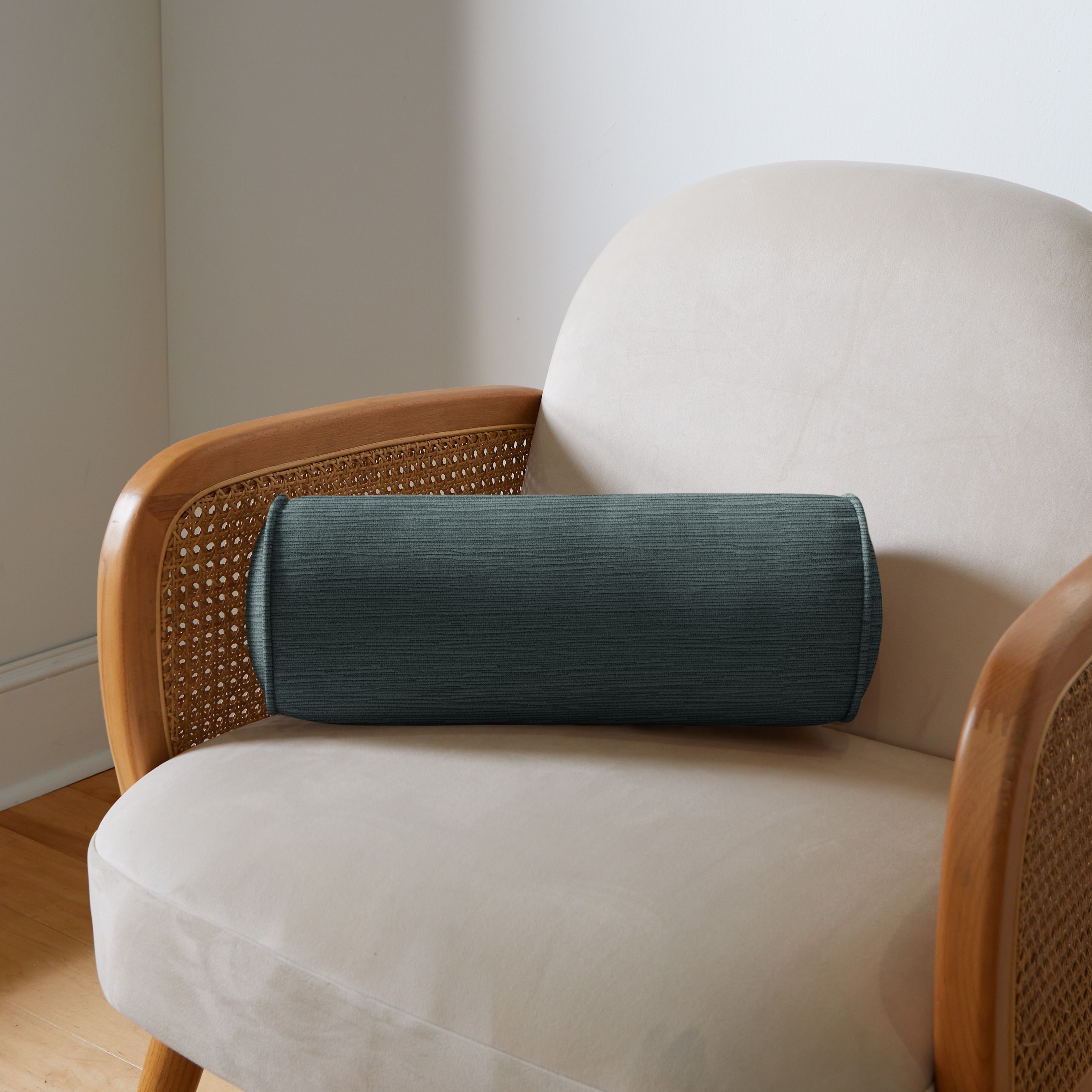 Sorra Home Velvet Oasis Bolster Pillow 16 in x 6 in x 6 in