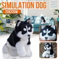 thumbnail image 2 of Juguete de peluche con simulación de perro husky, modelo animal, 23 cm, regalo para niños, 2 of 5
