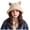 Beige, variant on Ferjadq Kids Fuzzy Fleece Cat Ear Bucket Hat Short Brim Cute Winter Fisherman Cap for Toddler Girls Multi Tone Beige,2-8 Years