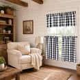 thumbnail image 7 of 3Pcs Kitchen Curtain Set, Small Coffee Valance & Tiers for Basement, Light Filtering & Heat Insulating Window Treatment for Small Windows, Black, 7 of 7