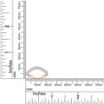 thumbnail image 3 of AFFY 0.33CT Moissanite Diamond Curved Wedding Band Ring for Women in 14K Rose Gold over Silver-9, 3 of 5
