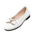 thumbnail image 2 of longantii Women's Casual Flat Loafers Breathable Perforated Round Toe Slip On Shoes with Bow Rhinestone Comfort Wedge Heel Dress Flats for Spring Summer Work, 2 of 5