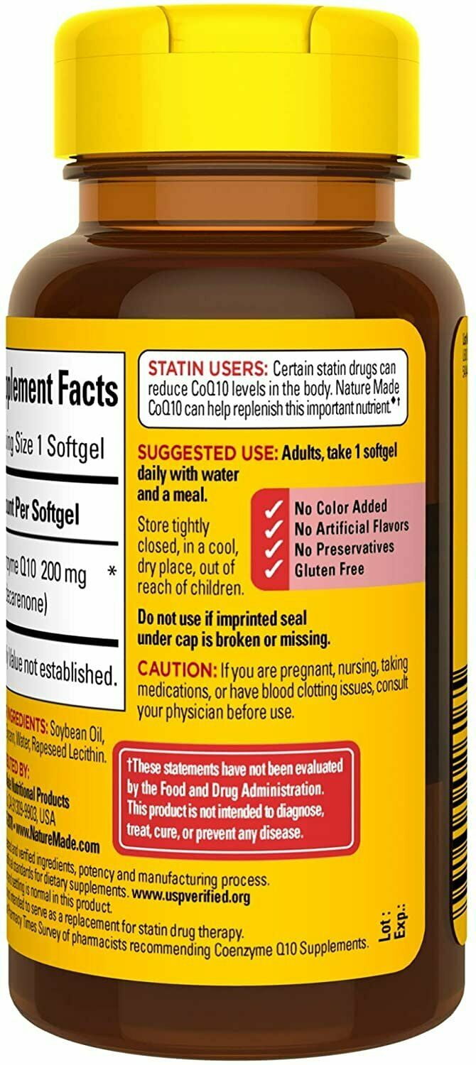 Nature Made Coq10 200 Mg Softgels, 40 Ct For Heart Health Packaging May Vary
