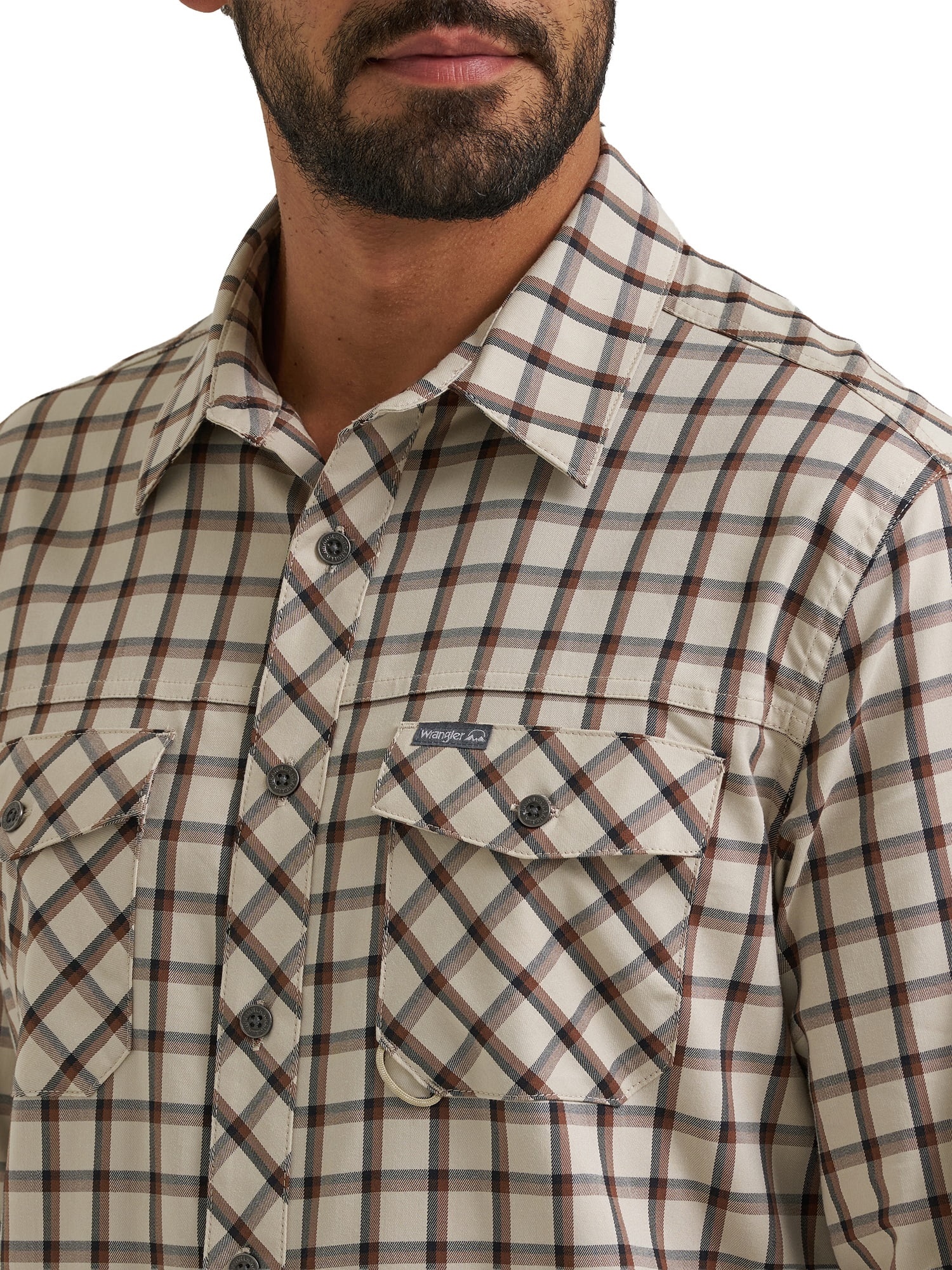 Wranglers Mens All Season Stretch 2 Pocket Long Sleeve