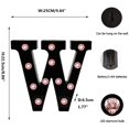 thumbnail image 5 of LED Wall Letters Lights Alphabet, Diamond Bulbs Marquee Letters with Lights Remote Control Night Light for Bar, Christmas Party Decorations - Black Letter E, 5 of 5