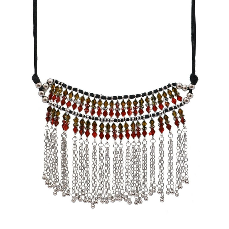 Bohemian silver deals necklace