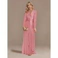 thumbnail image 1 of Robe de Mariage Robes d'Invitée de Mariage pour Femmes à Manches Longues à Col en V Sirène Robe de Banquet Robe de Soirée pour Femmes Robe de Fête, 1 of 9
