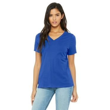 Bella   Canvas Ladies' Relaxed Jersey Short-Sleeve V-Neck T-Shirt - 6405