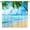 Multi 4, variant on Beach Kitchen Curtains, Tropical Coastal Hawaiian Palm Trees Summer Ocean Landscape Pattern Waterproof Grommet Window Drapes for Bedroom Bathroom Window Small Closet Cafe 2 Panels W27.5 x L39