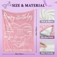 thumbnail image 4 of Birthday Gifts for Women, Birthday Gifts for Women Friendship, Unique Happy Birthday Gifts for Her Mom Grandma Wife, Best Birthday Gift Ideas, Happy Birthday Decorations Throw Blanket 50"x60"(Green), 4 of 5