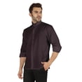 thumbnail image 4 of Bestman Formal Front Button Placket Solid Shirts For Mens Long Sleeve Regular Fit Shirt, 4 of 7