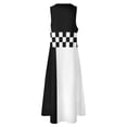 thumbnail image 5 of Mod Ska Black White Colour Block Long Dress birthday dresses for wom party dresses woman Dress, 5 of 7