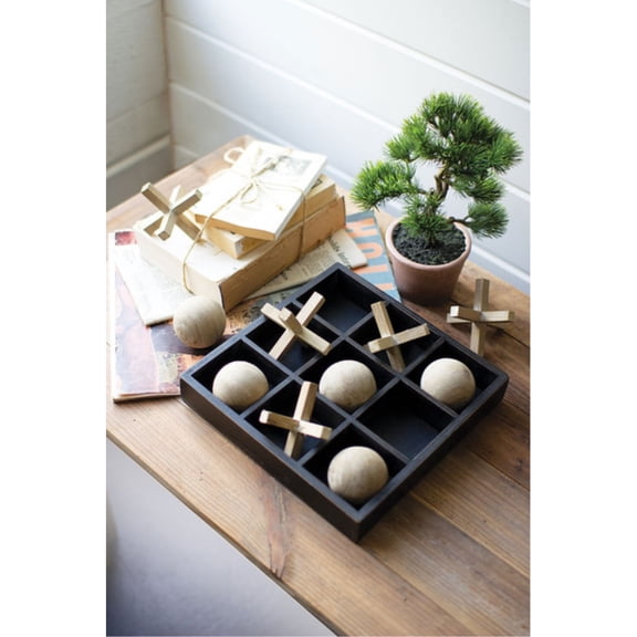 WOODEN TIC-TAC-TOE SET