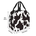 thumbnail image 3 of Lsque Cow Skin 2 Pattern Lunch Bag Women/Men Insulated Lunch Box,Small Leakproof Cooler Food Lunch Containers Reusable High Capacity Lunch Tote Bags, 3 of 6