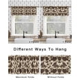 thumbnail image 6 of Brown Beige Kitchen Curtain Valances for Windows Farmhouse Short Curtains, Modern Animal Texture Abstract Rod Pocket Valance Curtain for Bedroom Cafe Living Room 60"x14", 6 of 8