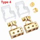 thumbnail image 1 of Car Battery Terminal Connectors 1 Pair 0/2/4/8/10 Gauge Outputs Positive Negative Battery Terminals Clamps Kit With Clear Covers, 1 of 1