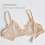 Varsbaby Women's Sexy Lace Bra Balconette Mesh Underwired Demi Shelf Bra Unlined See Through Bralette