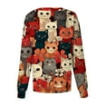 thumbnail image 3 of Hearthz Snap Front Scrub Jackets for Women Long Sleeve Stretchy Animal Print Nursing Tops Working Uniforms Scrub Tops for Women with Pocket, 3 of 4