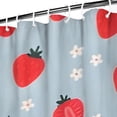 thumbnail image 3 of Strawberry Plants Fruit Flower Shower Curtain 72"x72" ,Bathroom Decorative Shower Curtains Set with 12 Hooks,Modern Waterproof Washable Shower Curtain, 3 of 6