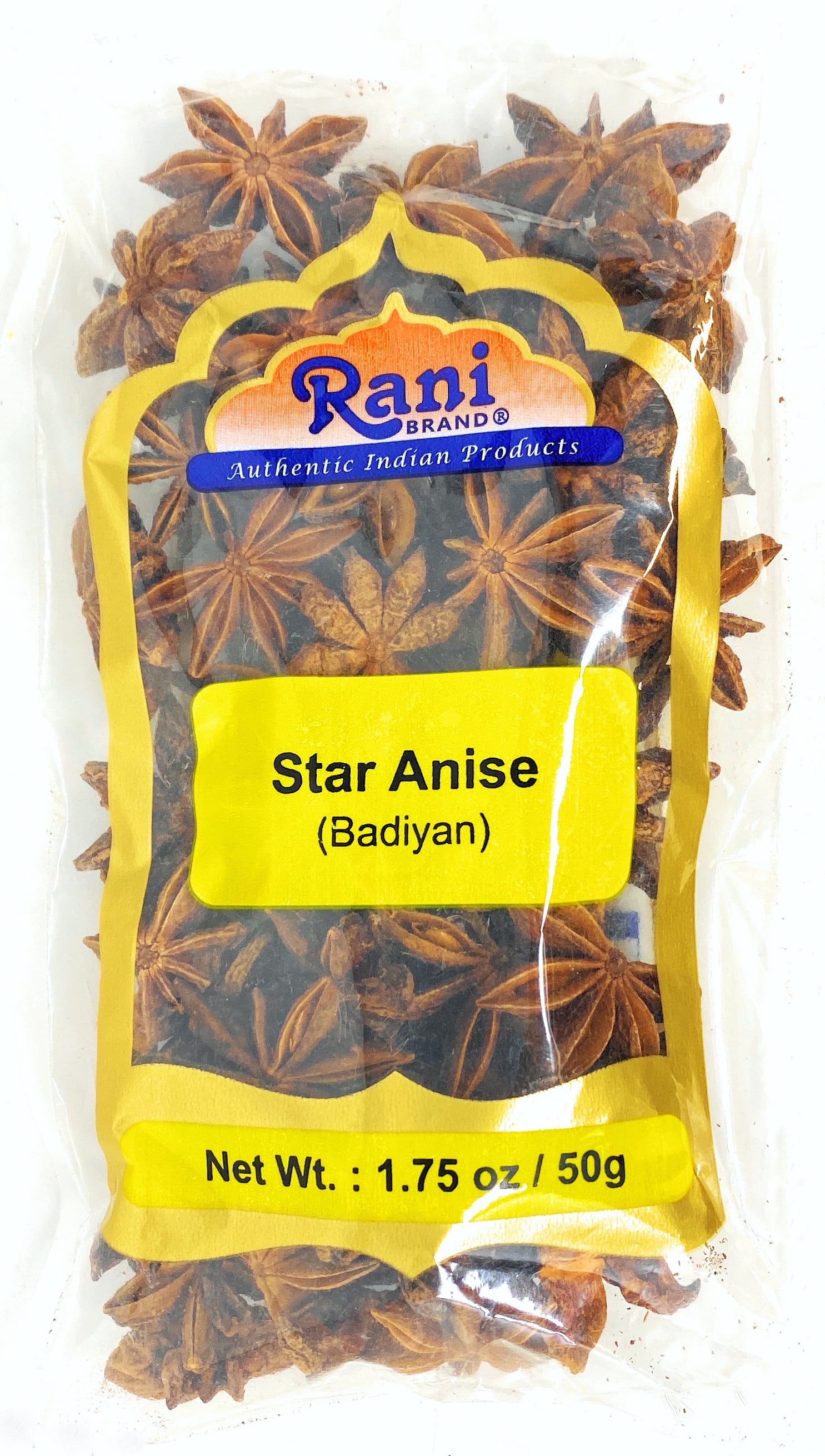 Rani Star Anise Seeds, Whole Pods (Badian Khatai) Spice 1.75oz (50g) ~ All Natural | Gluten Friendly | NON-GMO | Vegan | Indian Origin